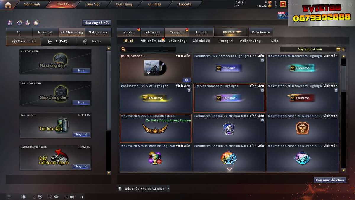 shop acc cf uy tin gia re